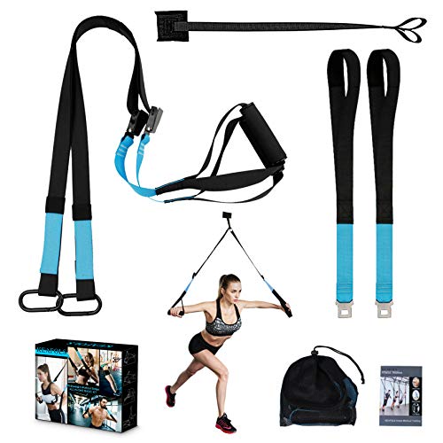 KEAFOLS Entrenamiento en Suspensión, Eentrenador en Suspensión Correa de Suspensión Suspension trainer Suspensión de Fitness Pro Ejercicio para Fortalecimiento Resistencia Carga Hasta 400kg KEAFOLS Entrenamiento en Suspensión, Eentrenador en Suspensión Correa de Suspensión Suspension trainer Suspensión de Fitness Pro Ejercicio para Fortalecimiento Resistencia Carga Hasta 400kg