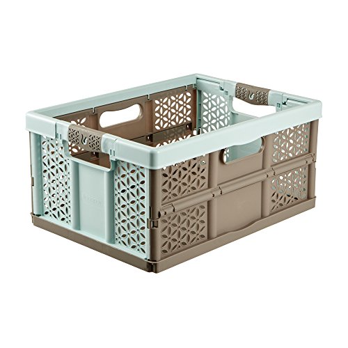 keeeper Lea Cajas de almacenaje, PP/TPE, Azul/Marrón, 48 x 34.5 x 23.5 cm keeeper Lea Cajas de almacenaje, PP/TPE, Azul/Marrón, 48 x 34.5 x 23.5 cm