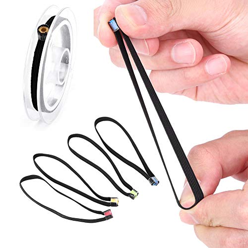 Keenso 4PCS Tippet de Pesca con Mosca, 4PCS Tejido elástico Pescado Ligero Tippet Carrete Anillo Fish Wire Loop Tackle Accesorio