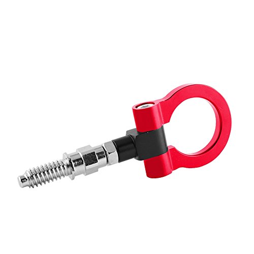 Keenso - Anillo de remolque universal para remolque de coche, aleación de aluminio, gancho de remolque delantero de remolque Keenso - Anillo de remolque universal para remolque de coche, aleación de aluminio, gancho de remolque delantero de remolque