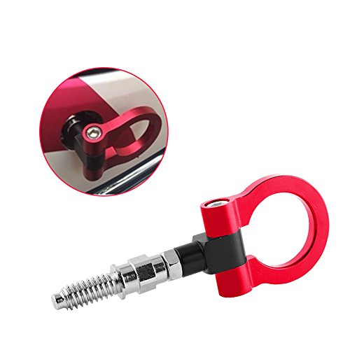 Keenso - Anillo de remolque universal para remolque de coche, aleación de aluminio, gancho de remolque delantero de remolque Keenso - Anillo de remolque universal para remolque de coche, aleación de aluminio, gancho de remolque delantero de remolque