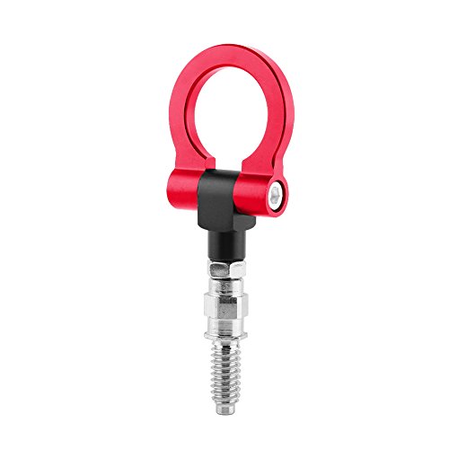 Keenso - Anillo de remolque universal para remolque de coche, aleación de aluminio, gancho de remolque delantero de remolque Keenso - Anillo de remolque universal para remolque de coche, aleación de aluminio, gancho de remolque delantero de remolque