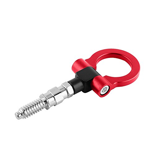 Keenso - Anillo de remolque universal para remolque de coche, aleación de aluminio, gancho de remolque delantero de remolque Keenso - Anillo de remolque universal para remolque de coche, aleación de aluminio, gancho de remolque delantero de remolque