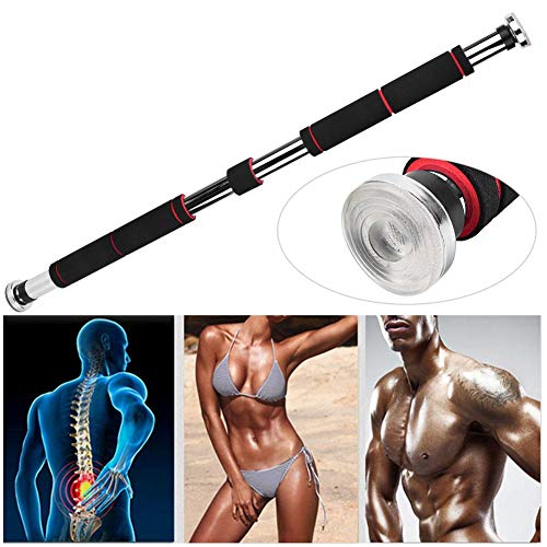 Keenso Barra de Dominadas, Barra para Hacer Dominadas y Chin ups Colocarla en la Puerta, Barra Pull-up de Acero al Carbono para Ejercicios(80-130CM) Keenso Barra de Dominadas, Barra para Hacer Dominadas y Chin ups Colocarla en la Puerta, Barra Pull-up de Acero al Carbono para Ejercicios(80-130CM)