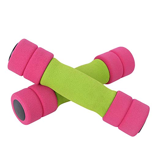 Keenso Fitness Mancuernas, 6 LB Portátil Mujer Mancuernas Espuma Hierro Fundido Entrenamiento de Levantamiento de Pesas para el hogar Fitness Gym Ejercicio