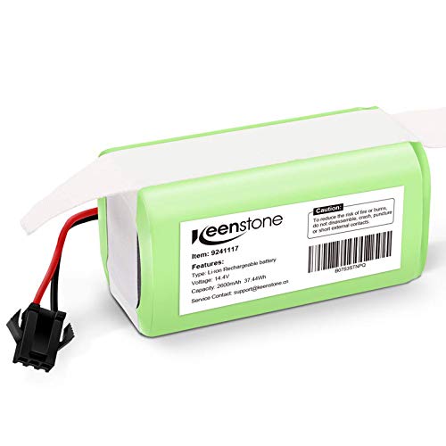 Keenstone Batería de Reemplazo para Conga Excellence 990, 14.4V 2600mah Li-Ion, Compatible con Conga Excellence 990 950 1090 DEEBOT N79S N79 Eufy RoboVac 11 11S 30 30C 12 35C IKOHS NETBOT S14 S15