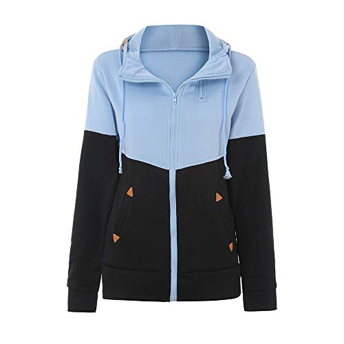KEERADS Women Hoodie Abrigo de Bolsillo a Juego con Cremallera con Capucha y Color Suelto Sudaderas con Capucha para Mujer KEERADS Women Hoodie Abrigo de Bolsillo a Juego con Cremallera con Capucha y Color Suelto Sudaderas con Capucha para Mujer