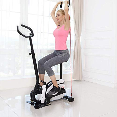 KEKEYANG Cycling Bicicleta elíptica, Fitness Cardio Pérdida de peso de la máquina de entrenamiento, 2-en-1 elíptica de la bicicleta estática for uso particular con asiento y pantalla de la consola, Ca