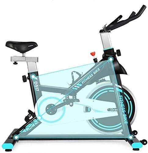 KEKEYANG Cycling Bicicleta estacionaria de transmisión del cinturón Cubierta Ciclo de la Bici del Volante y Sensor/Monitor LCD/for iPad Monte la Bicicleta estática W/Manillar Ajustable for el ho