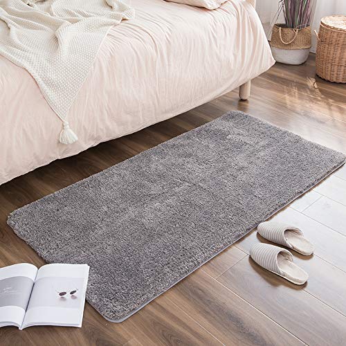 KELOFO Alfombra Baño, Antideslizante de Microfibra Alfombrilla Baño Lavable a Máquina Alfombrilla de Baño, 40 x 60 cm Gris