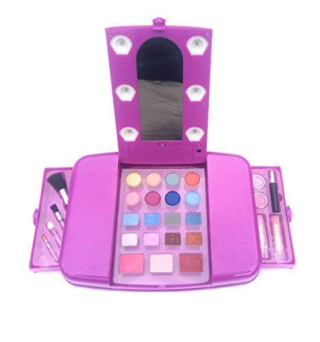 Kennedy Playsets Estuches de Maquillaje para Niñas - Maletín de Maquillaje Infantil con Espejo Tocador con Luces y Set de Cosméticos y Brochas - Juegos y Juguetes para Niñas De Seguridad Testada Kennedy Playsets Estuches de Maquillaje para Niñas - Maletín de Maquillaje Infantil con Espejo Tocador con Luces y Set de Cosméticos y Brochas - Juegos y Juguetes para Niñas De Seguridad Testada