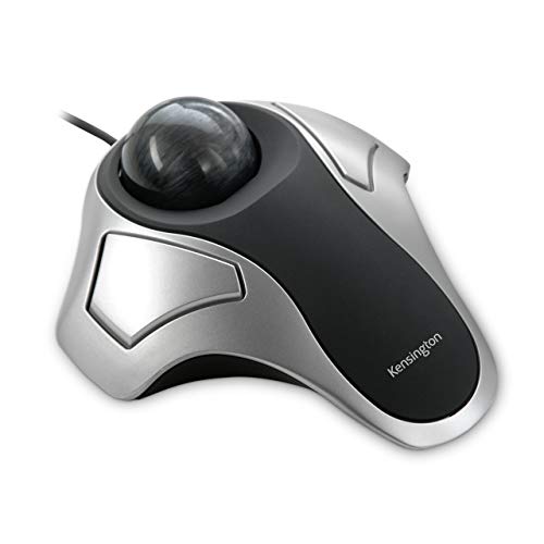 Kensinton 64327EU Ratón Orbit, Ratón Ergonómico con Cable y Trackball, Para Mac y Windows, Diseño Ambidiestro, Seguimiento Óptico y Trackball de 40 mm, Plateado