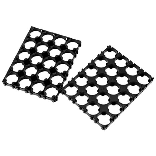 KERDEJAR 10x 18650 Batería 4x5 Celda Espaciador Paquete de Carcasa Radiante Soporte de Calor de plástico Negro KERDEJAR 10x 18650 Batería 4x5 Celda Espaciador Paquete de Carcasa Radiante Soporte de Calor de plástico Negro