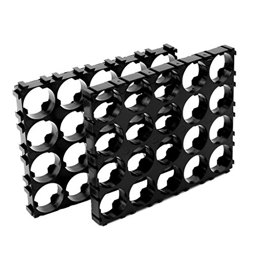 KERDEJAR 10x 18650 Batería 4x5 Celda Espaciador Paquete de Carcasa Radiante Soporte de Calor de plástico Negro KERDEJAR 10x 18650 Batería 4x5 Celda Espaciador Paquete de Carcasa Radiante Soporte de Calor de plástico Negro