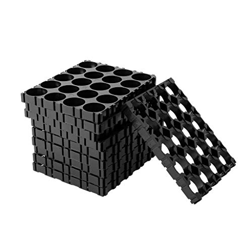 KERDEJAR 10x 18650 Batería 4x5 Celda Espaciador Paquete de Carcasa Radiante Soporte de Calor de plástico Negro KERDEJAR 10x 18650 Batería 4x5 Celda Espaciador Paquete de Carcasa Radiante Soporte de Calor de plástico Negro