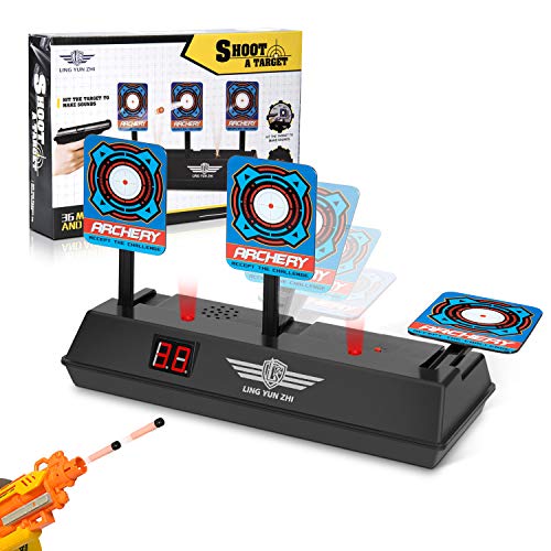 Keten Objetivo Digital Electrónico para Pistolas Nerf con Restablecimiento Automático, Efectos Inteligentes de Sonido y Luz, para Nerf N-Strike Elite/Mega/Rival Series (Solo Objetivo)