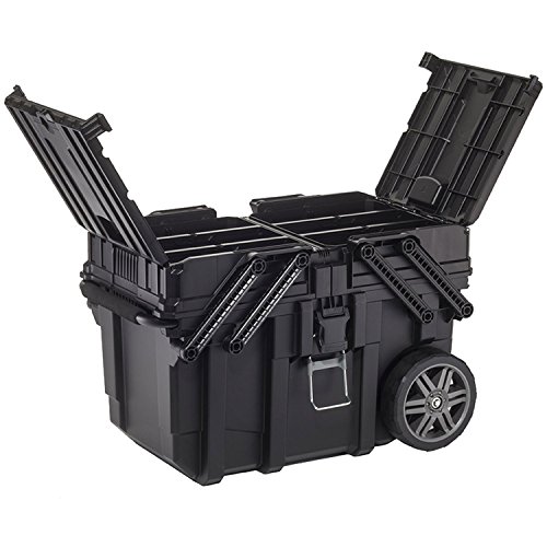 Keter 233743 Job Box - Carro Horizontal, Negro, 62.6 x 35.3 x 39 cm