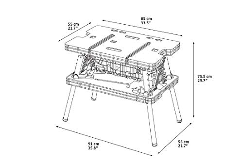 Keter 249137 Banco de herramientas plegable