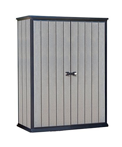 Keter - Cobertizo de jardín exterior Duotech Hight Store, Color gris, 140 x 77 x 181.5 cm / 1500 L