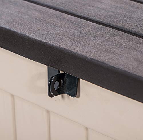 Keter Eden Garden Bench - Banco Arcón Exterior, Capacidad 265 L, Color Marrón y Beige Keter Eden Garden Bench - Banco Arcón Exterior, Capacidad 265 L, Color Marrón y Beige