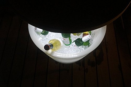 Keter - Mesa nevera para jardín Cool Bar iluminado, Color blanco Keter - Mesa nevera para jardín Cool Bar iluminado, Color blanco