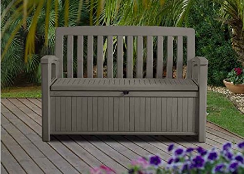 Keter Patio Bench - Banco Arcón Exterior, Capacidad 265 L, Color Topo Keter Patio Bench - Banco Arcón Exterior, Capacidad 265 L, Color Topo