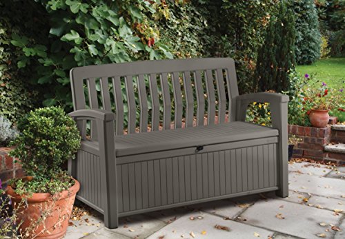 Keter Patio Bench - Banco Arcón Exterior, Capacidad 265 L, Color Topo Keter Patio Bench - Banco Arcón Exterior, Capacidad 265 L, Color Topo