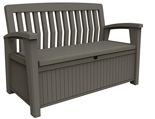 Keter Patio Bench - Banco Arcón Exterior, Capacidad 265 L, Color Topo Keter Patio Bench - Banco Arcón Exterior, Capacidad 265 L, Color Topo
