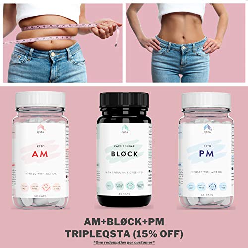 Keto Actives Carb & Sugar BLOCK 4000mg (60 CAPS) - Bloqueador de Hidratos & Azucar + Proteccion Aumento de Peso - Compañero perfecto para toda dieta y Protege de carbohidratos y azucar +MEDICOS