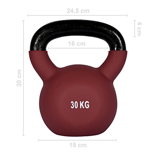 Kettlebell Profesional Neopreno 2 - 30 kg con póster de ejercicios, Pesas Kettlebell Profesional Neopreno 2 - 30 kg con póster de ejercicios, Pesas