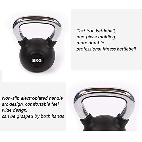 Kettlebells HUAHUA Gimnasio De Pesas Rusas, Moldeado Integralmente Kettlebell Encapsulación De Chapado, Seguro Y Duradero, 4 Kg, 6 Kg, 8 Kg, 10 Kg, 12 Kg, 16 Kg, 20 Kg (Size : 10kg)