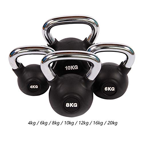 Kettlebells HUAHUA Gimnasio De Pesas Rusas, Moldeado Integralmente Kettlebell Encapsulación De Chapado, Seguro Y Duradero, 4 Kg, 6 Kg, 8 Kg, 10 Kg, 12 Kg, 16 Kg, 20 Kg (Size : 10kg)