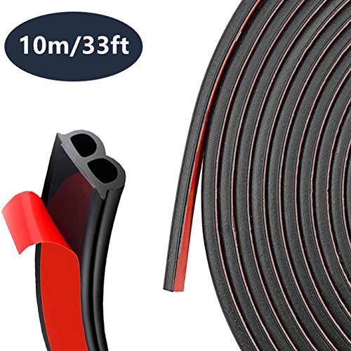 Keyzone - Junta universal para puerta de coche, 10 m, perfil de goma, protección de cantos, insonorizante, forma de B, color negro Keyzone - Junta universal para puerta de coche, 10 m, perfil de goma, protección de cantos, insonorizante, forma de B, color negro