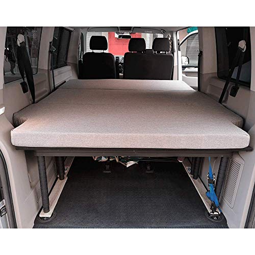 KFoam.es Colchón Plegable para Volkswagen T5, T6, Multivan, California Beach y Caravelle 185x148x8 cm