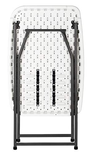 KG KitGarden - Mesa Auxiliar Plegable y Ajustable en Altura,75x50x56-73cm, Blanco, Folding KG KitGarden - Mesa Auxiliar Plegable y Ajustable en Altura,75x50x56-73cm, Blanco, Folding