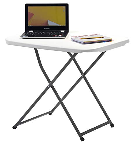 KG KitGarden - Mesa Auxiliar Plegable y Ajustable en Altura,75x50x56-73cm, Blanco, Folding KG KitGarden - Mesa Auxiliar Plegable y Ajustable en Altura,75x50x56-73cm, Blanco, Folding