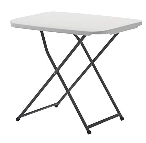 KG KitGarden - Mesa Auxiliar Plegable y Ajustable en Altura,75x50x56-73cm, Blanco, Folding KG KitGarden - Mesa Auxiliar Plegable y Ajustable en Altura,75x50x56-73cm, Blanco, Folding