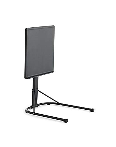 KG KitHome - Mesa Auxiliar Plegable con Altura Ajustable, 43x43x63/68/73cm, Negro, Multitable