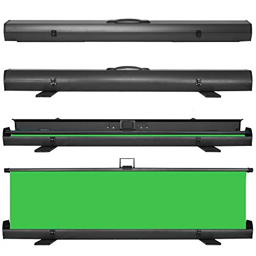 KHOMO GEAR Pantalla Verde Chroma Profesional Plegable con Base de Aluminio Transportable para Fondo de Fotografía y Videos - 138 x 208 cm