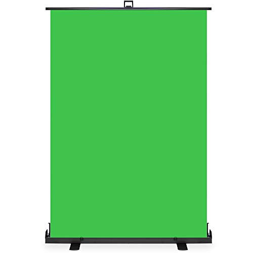 KHOMO GEAR Pantalla Verde Chroma Profesional Plegable con Base de Aluminio Transportable para Fondo de Fotografía y Videos - 138 x 208 cm