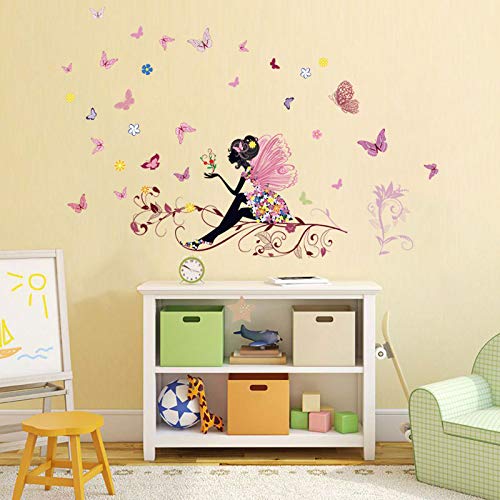 Kibi Flores Hada Mariposas Pared Adhesivos Pegatinas Decorativas Pared Mariposas Adhesivo para las Niñas Habitación de Niño Wall Stickers Salón Dormitorio Kibi Flores Hada Mariposas Pared Adhesivos Pegatinas Decorativas Pared Mariposas Adhesivo para las Niñas Habitación de Niño Wall Stickers Salón Dormitorio