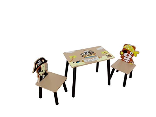 Kiddi Style Mesa y Sillas Infantiles Piratas - Madera - par ninos Kiddi Style Mesa y Sillas Infantiles Piratas - Madera - par ninos