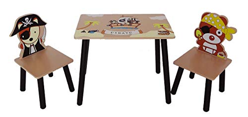 Kiddi Style Mesa y Sillas Infantiles Piratas - Madera - par ninos Kiddi Style Mesa y Sillas Infantiles Piratas - Madera - par ninos