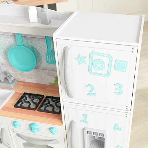 KidKraft- Cocina de juguete de madera Countryside, para niños, con máquina de hacer hielo y juegos de dramatización incluidos , Color Multicolor (53424)