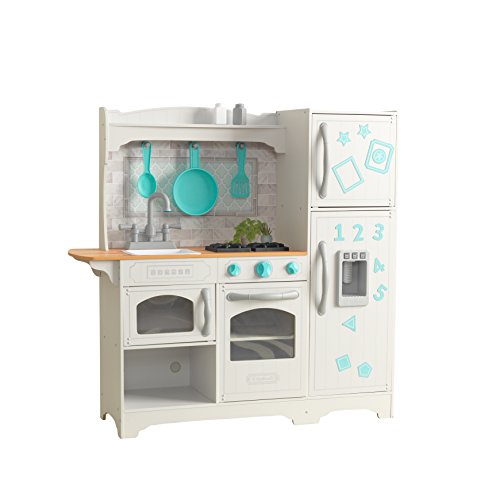 KidKraft- Cocina de juguete de madera Countryside, para niños, con máquina de hacer hielo y juegos de dramatización incluidos , Color Multicolor (53424)
