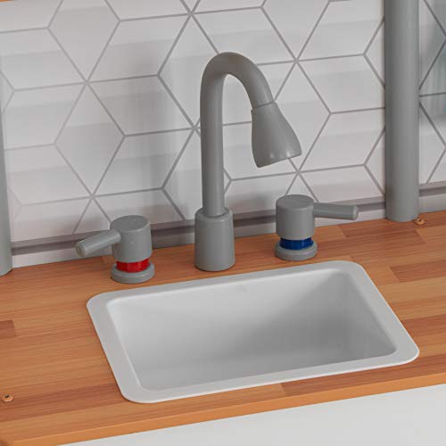 KidKraft- Gourmet Chef Cocina de juguete de madera con máquina de hielo, Color Gris (53421) KidKraft- Gourmet Chef Cocina de juguete de madera con máquina de hielo, Color Gris (53421)