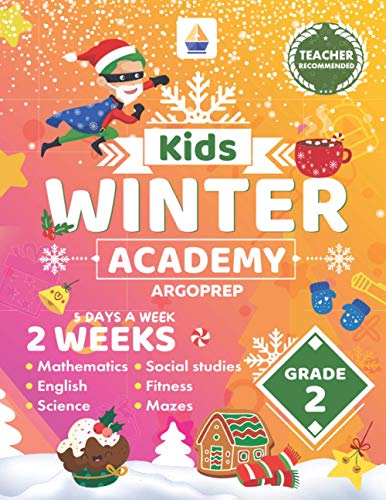 Kids Winter Academy by ArgoPrep: 2nd Grade: 2 Weeks of Math, Reading, Science, Social Studies and Fitness | Online Access Included | Prevent Learning Loss