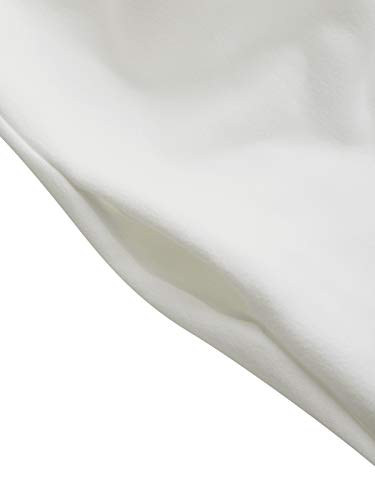 Kidsform Sudadera con capucha Mujer Sudadera con capucha de gran tamaño Vestido Sudadera de manga larga Jersey informal con capucha Casual Color sólido, Blanco, L (44)