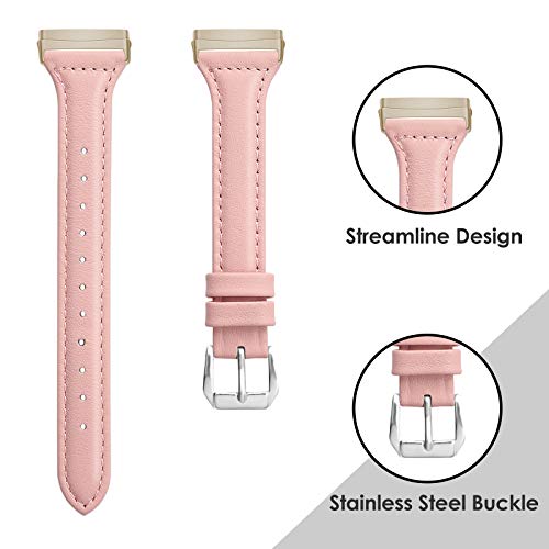 KIMILAR Correa de Cuero Compatible con Fitbit Sense/Versa 3 Correa para Mujeres Hombres, 5.5"-8.5" Pulseras de Repuesto Delgada y Estrecha Correa de Hebilla de Metal para Sense/Versa 3 Smartwatch KIMILAR Correa de Cuero Compatible con Fitbit Sense/Versa 3 Correa para Mujeres Hombres, 5.5"-8.5" Pulseras de Repuesto Delgada y Estrecha Correa de Hebilla de Metal para Sense/Versa 3 Smartwatch