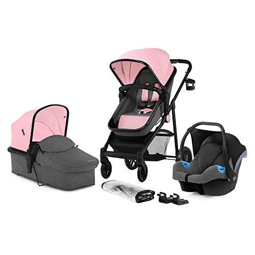 Kinderkraft Carrito Bebé 3 en 1 JULI, Silla de Paseo, Silla Coche, Capazo, Rosa Kinderkraft Carrito Bebé 3 en 1 JULI, Silla de Paseo, Silla Coche, Capazo, Rosa